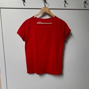 J. Crew Classic Red Short Sleeve Tee